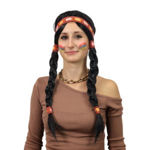 Karnevalová paruka indiánská RYBANA dospělá (pro dospělé)