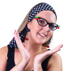 Sada třešně retro s brýlemi ,4 ks