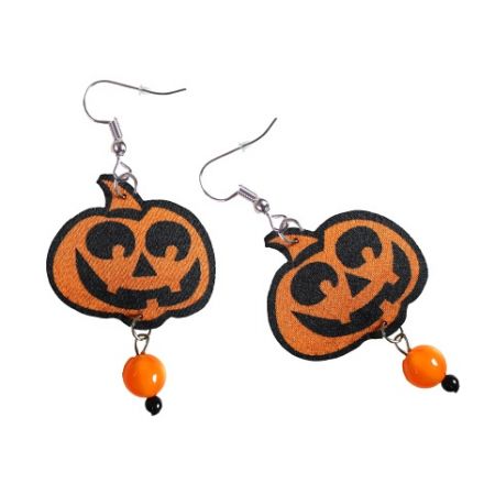 Náušnice Halloween dýně