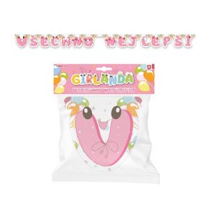 Girlanda papírová VŠECHNO NEJLEPŠÍ dívčí