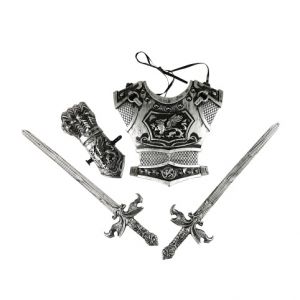 Rytířská sada s meči stříbrná
