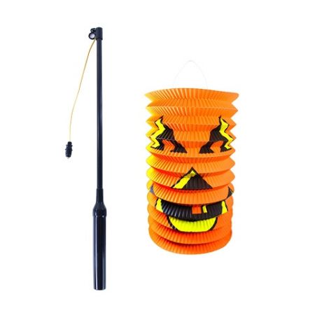 Lampion HALLOWEEN se svítící hůkou, 15cm (halloweenský-karnevalový-doplněk)
