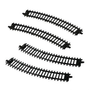 NAŠE ŽELEZNICE koleje 4 ks zahnuté - k vlaku RegioJet nebo České dráhy