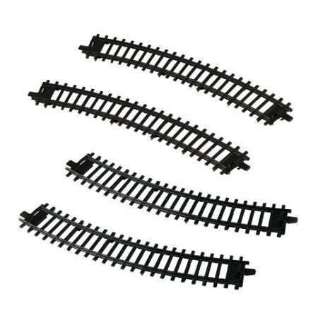 NAŠE ŽELEZNICE koleje 4 ks zahnuté - k vlaku RegioJet nebo České dráhy