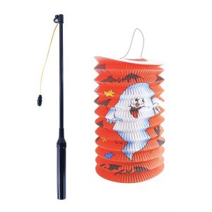 Lampion Halloween 15 cm se svítící hůlkou 39 cm