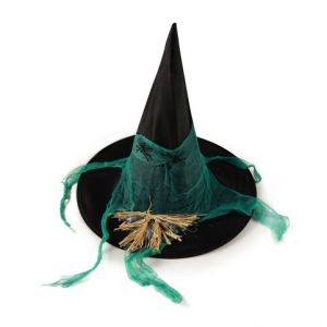 Klobouk čarodejnický/halloween pro dospělé s pavouky