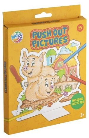 Vypichovací obrázky Farma 12 listů + pero + podložka