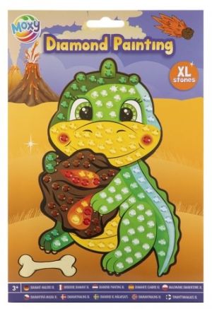 Kreativní set diamantové malování dráček A5 velké XL kameny + pero vosk tácek dráček