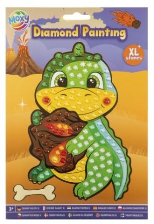 Kreativní set diamantové malování dráček A5 velké XL kameny + pero vosk tácek dráček