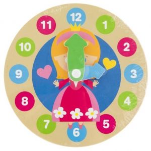 Moje první dřevěné hodiny o průměru 14 cm Princezna