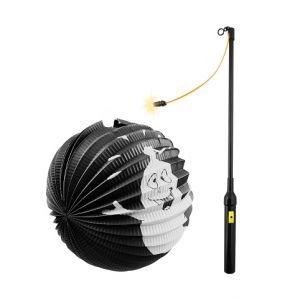 Lampión Halloween duch 25 cm se svítící hůlkou 40 cm