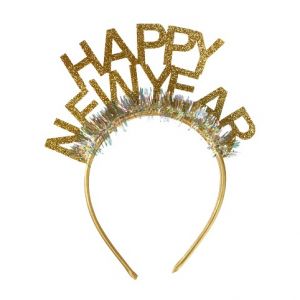 Čelenka Happy New Year zlatá