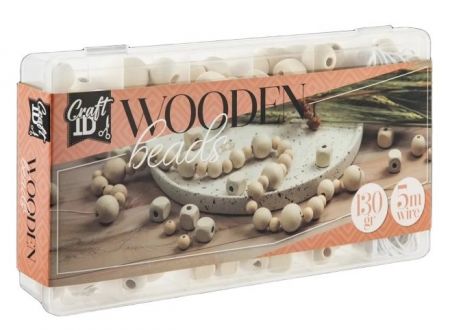 Sada korálků dřevěné