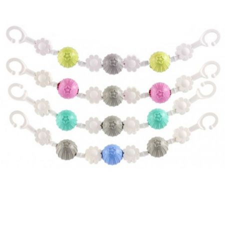 Zábrana na kočárek kytičky / kuličky