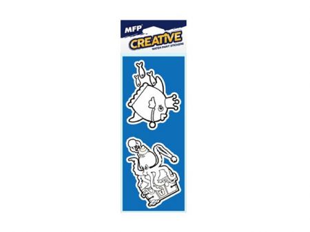 Malování vodou - 2ks pěnové samolepky mix motivů