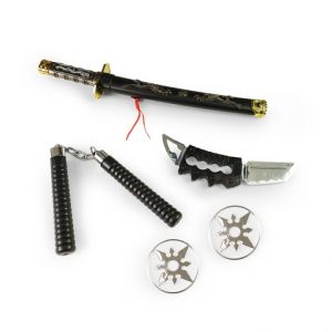 Sada ninja na blistru (karnevalový-doplněk)