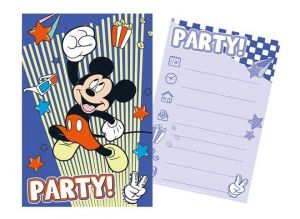 Sada párty 5 pozvánek + 5 obálek Mickey Mouse