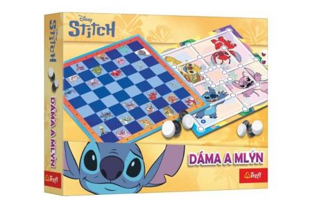 Dáma a Mlýn Lilo &amp; Stitch společenská hra v krabici 29x19x4 cm