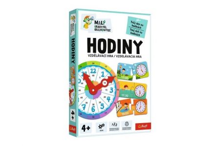 Malý objevitel Hodiny vzdělávací společenská hra v krabici 19x29x4cm