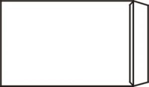 Obálka B4 BÍLÁ 353x250mm 100g s vlhčící klopou