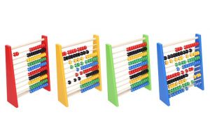 Počítadlo 100 kuliček dřevo 15x20x5cm