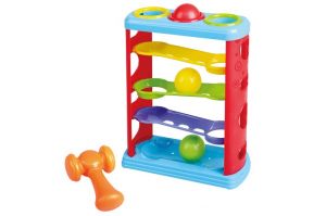 Věž s míčky a kladívkem 24x10x27 cm