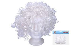 Paruka bílá krátké vlasy (mikulášský-doplněk)