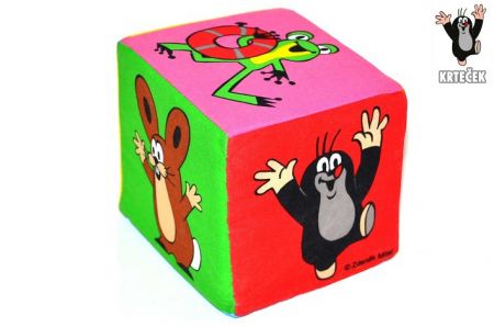 Textilní kostka Krtek