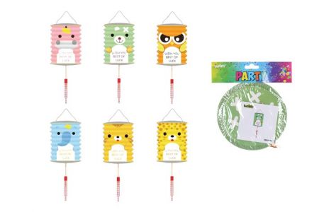 Lampion válec 16 cm Zvířátka