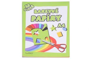 Papíry barevné W A4, 34 listů, 80g