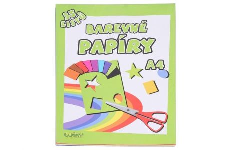 Papíry barevné W A4, 34 listů, 80g