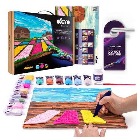 OKTO SENSOTY ART výtvarná sada ”Květinové záhony v Holandsku” 30x40 cm