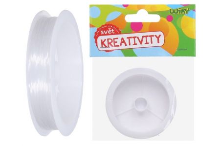 Lanko na korálky elastické transparentní 0,6 mm, 14m, 6g