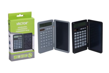 Kalkulačka + elektronický poznámkový blok VECTOR
