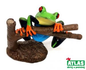 Figurka žába Listovnice červenooká 8 cm