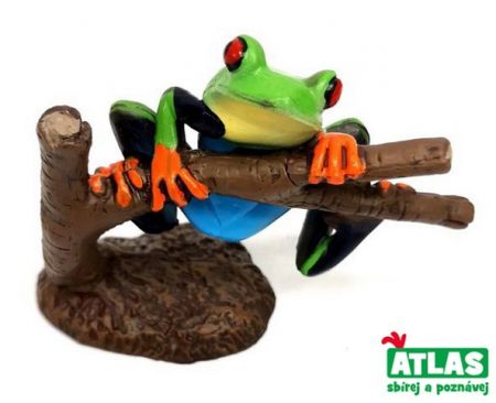 Figurka žába Listovnice červenooká 8 cm