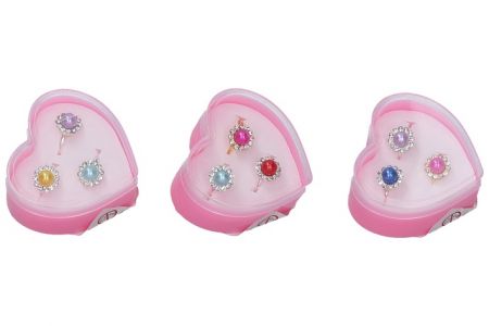 Prstýnek s perlou set 3 ks