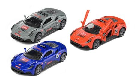 Auto kovové závodní na zpětné naražení 12 cm