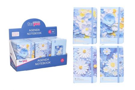 Notes linkovaný 9x14 cm, 80 stran kvítí mix