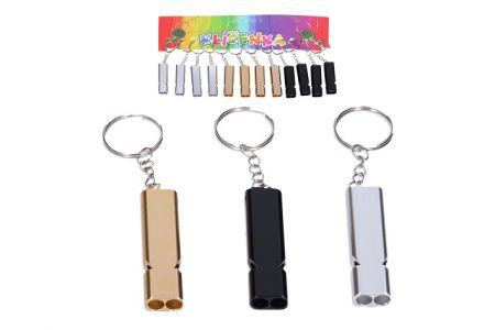 Klíčenka píšťalka dvojitá 5,6x1,5x0,8 cm