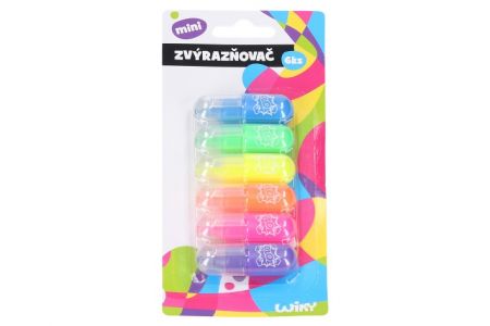 Zvýrazňovače mini 6 ks
