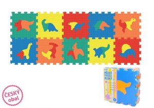 Pěnové puzzle Dinosauři 30x30cm 10ks v sáčku