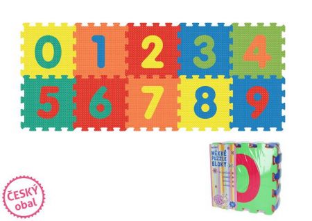 Měkké puzzle bloky - číslice 30 cm