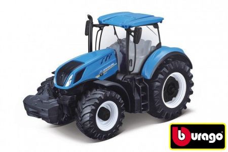 Traktor Bburago Fendt 1050 Vario/New Holland kov/plast 13cm v krabičce 15x11x8cm