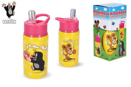 Láhev nerez Krtek 500 ml růžová