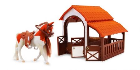 Royal Breeds - Kůň se stájí set 9 cm