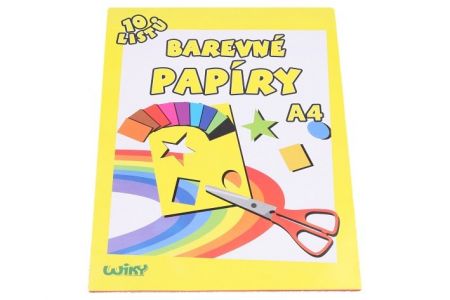 Papíry barevné W A4, 10 listů, 180g