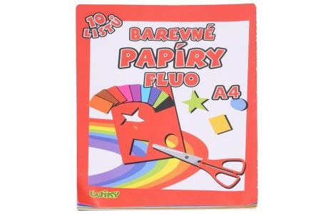 Papíry barevné W fluo A4, 10 listů