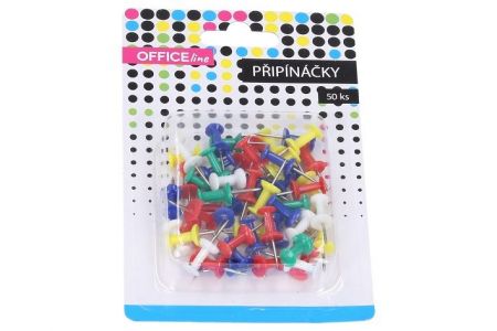 Připínáčky barevné 50 ks