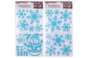 Dekorace šablony na sníh 47,5x24,5 cm VÁNOCE